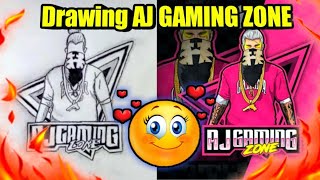 AJ GAMING ZONE നെ വരച്ചു 😍Drawing Aj Gaming Zone 🔥 [upl. by Mair]