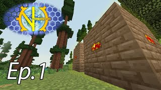 Minecraft  GregTech New Horizons Ep1 [upl. by Ahsyad]