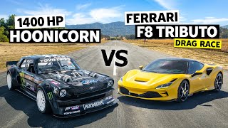 Ford vs Ferrari 710hp F8 Tributo Daily Driver vs Ken Block’s Hoonicorn  Hoonicorn vs The World [upl. by Elatan619]