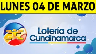 Resultados Lotería de CUNDINAMARCA Lunes 4 de Marzo de 2024 PREMIO MAYOR 😱💰🚨 [upl. by Doowyah]