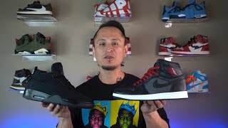 Air Jordan 1 Black Satin amp Air Jordan 4 Black Cat en Español AirJordan1BlackSatin AirJordan4B [upl. by Annice]