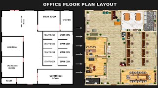 Design An Office Floor Plan In 2d How To Create An Interior Design Layout photoshop [upl. by Archy335]