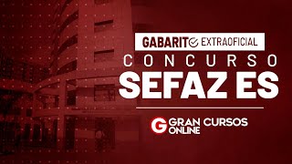 Gabarito Extraoficial Concurso SEFAZ ES [upl. by Birkner271]