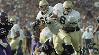 Classic Tailback  Jerome Bettis Notre Dame Highlights [upl. by Vanthe]