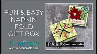 Fun and easy Napkin Fold Gift Box [upl. by Nuahsyt]