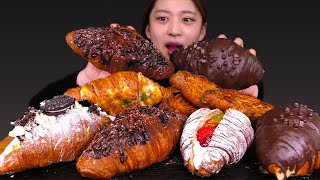 🥐Chocolate croissant😍보기만 해도 먹음직 크로와상 먹방🥰 Chocolate Custard Tiramisu croissant Mukbang [upl. by Aerb]