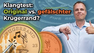 Klangtest Original vs gefälschter Krügerrand [upl. by Lucilla]