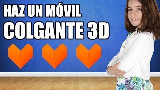 Haz un MÓVIL COLGANTE en 3D  Crea adornos para tu cuarto [upl. by Doloritas392]