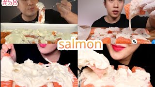 【BEST ASMR】salmon MUKBANG [upl. by Eilak986]