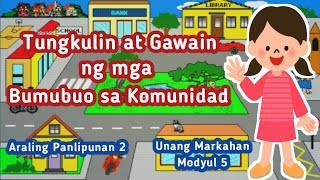 TUNGKULIN AT GAWAIN NG MGA BUMUBUO NG KOMUNIDAD ARALING PANLIPUNAN 2 ANGAKINGKOMUNIDAD GRADE2 [upl. by Yenal]