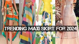 Trending Printed Maxi Skirt Fashion Inspirations  Skirt Outfit Collections [upl. by Nyrhtak23]