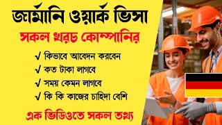 জার্মানি ওয়ার্ক পারমিট ভিসা  Europe Country Work Visa  জার্মানি যেতে কত টাকা লাগবে [upl. by Lemrahs778]