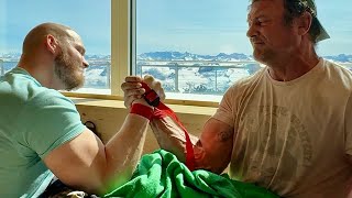 Devon Larratt Armwrestling On The Mountain [upl. by Akeinahs480]