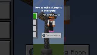 How to make a lampoststreet lamp in Minecraft gaming tutorial minecraft streetlamp [upl. by Hsekar]