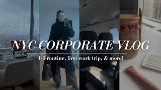 VLOG starting my nyc corporate job first travel event 95 morning routine [upl. by Aicats488]