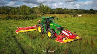 CHANTIER DE FAUCHE 2024  JOHN DEERE 6R155  Guillot Fabrice 17 [upl. by Nicolis660]