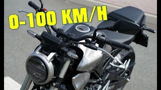 2018 Honda CB300R 0100 KMH  060 MPH ACCELERATION [upl. by Ellainad140]