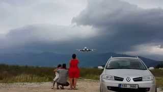 Tivat airportBelavia Boeing 737300 landing [upl. by Nais426]