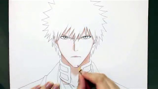 DESENHANDO O ICHIGO COM LÁPIS DO GOVERNO [upl. by Monahon]