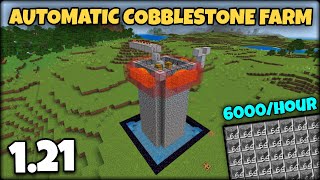 AUTOMATIC COBBLESTONE FARM MINECRAFT 121 HINDI [upl. by Notsej993]