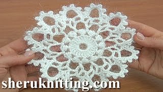 How to Crochet 12Pointed Snowflake Part 2 of 2 [upl. by Lapo]