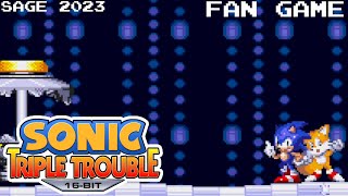 Sonic Triple Trouble 16bit SAGE 2023  Sonic Fan Games [upl. by Earahc92]