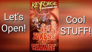 Lets Open Keyforge Sky Beast Deck and Tokens of Change Decks [upl. by Attenoj]