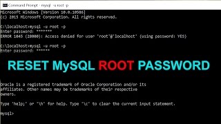 How to Reset MySQL Root Password on Windows [upl. by Ymac]