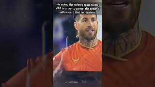 Ramos Asked VAR to cancel Yellow Card Received Red Card Instead Red Card Ramos [upl. by Seaver829]