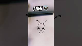 easy Alien art drawing trending alien art satisfying subscribe youtubeshorts youtube [upl. by Japha373]