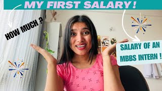 My first salary as an MBBS intern  mbbslife mbbs medicalstudent yt [upl. by Kan]