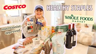 Large Restock GROCERY Haul  Come Shop With a Nutritionist at Costco and Whole Foods [upl. by Nitsid109]