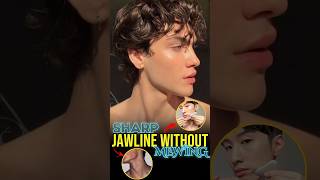 Sharp Jawline without Mewing mewing jawline [upl. by Drawets]