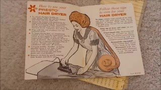 Vintage 1960s Presto Walk N Wear Bonnet Hair Dryer [upl. by Attenborough]