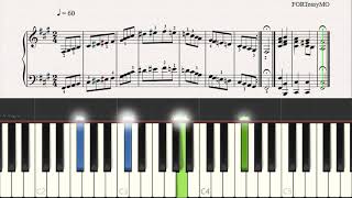 FA Sostenido Menor Melódica Escala y Acorde para Piano a 2 octavas  Con Partitura 🎼 y Cronometro♩ [upl. by Janela]