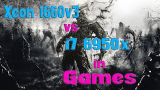 Xeon 1660v3 vs i7 6950x in Games [upl. by Amaleta]