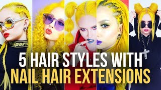 5Â CUTEÂ HAIRSTYLESÂ WITHÂ NAILÂ HAIRÂ EXTENSIONSÂ ft Rapunzel Of Sweden [upl. by Lasala]