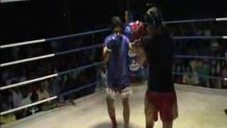 Female fighter Yao fights Muaythai  Phuket Thailand [upl. by Mackey831]