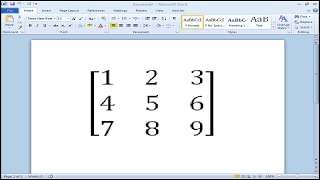 How to put a bracket around a matrix in Microsoft Word [upl. by Nylinnej]