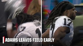 Davante Adams leaves the field early after showing visible frustration vs Lions  NFL on ESPN [upl. by Eimmelc]