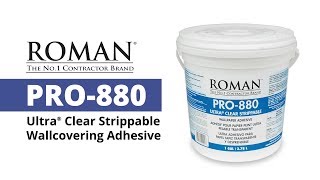 ROMAN PRO880  Ultra Clear Strippable Wallpaper Adhesive [upl. by Simone]