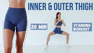 20 min Burn Inner amp Outer Thighs Standing Workout No Jumping Exercises  Emi [upl. by Anairuy]