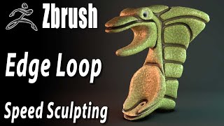 zbrush speed sculpt  using polygroup and Edge loop [upl. by Lynad]