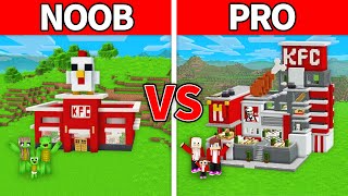 Mikey Family amp JJ Family  NOOB vs PRO  KFC House Build Challenge in Minecraft Maizen [upl. by Letreece383]