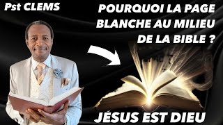 POURQUOI LA PAGE BLANCHE AU MILIEU DE LA BIBLE [upl. by Ayotahs]