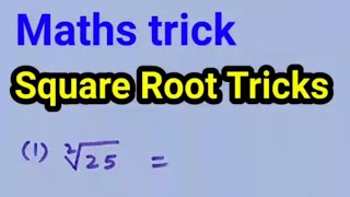 Mind Blowing Tricks  Square Root Tricks  Maths Trick  Mathematics [upl. by Nanaek494]