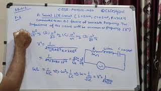 A series LCR circuit L 2 mH C  0·2 F and R  30 is connected to an ac source of variable freq [upl. by Roseline]