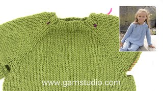 How to knit a jumper top down [upl. by Inaffets]