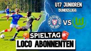 HOLSTEIN KIEL VS VFL WOLFSBURG U17 BUNDESLIGA  LOCO ABONNENTEN SPIELTAG 😱🚨 [upl. by Wendt]