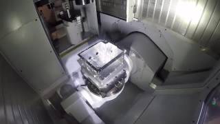 Makino DA300 5Axis Vertical Mill IMTS 2016 Demo [upl. by Deacon]